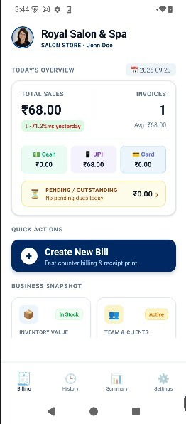 RC Billing Dashboard & Overview