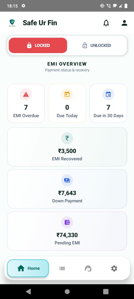 Safe uR Fin Remote Lock Status & EMI Overview