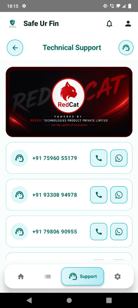 Safe uR Fin Technical Support Hotline